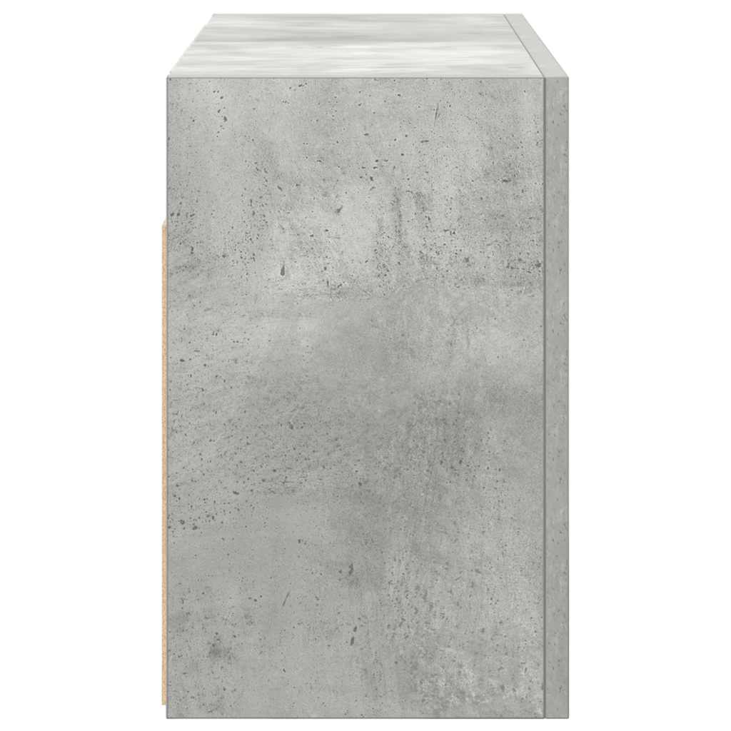 betonszürke szerelt fa fali fürdőszobaszekrény 60 x 25 x 40 cm