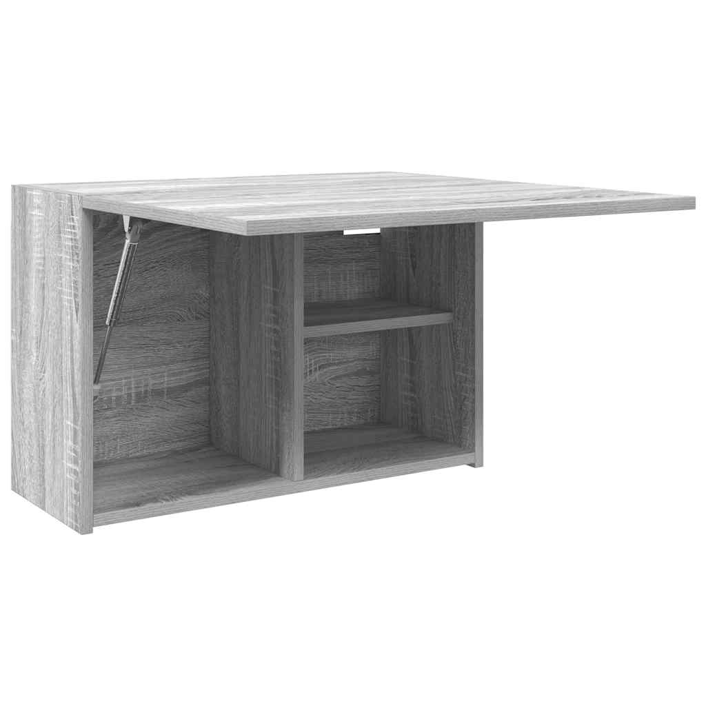 szürke sonoma szerelt fa fali fürdőszobaszekrény 60x25x40 cm