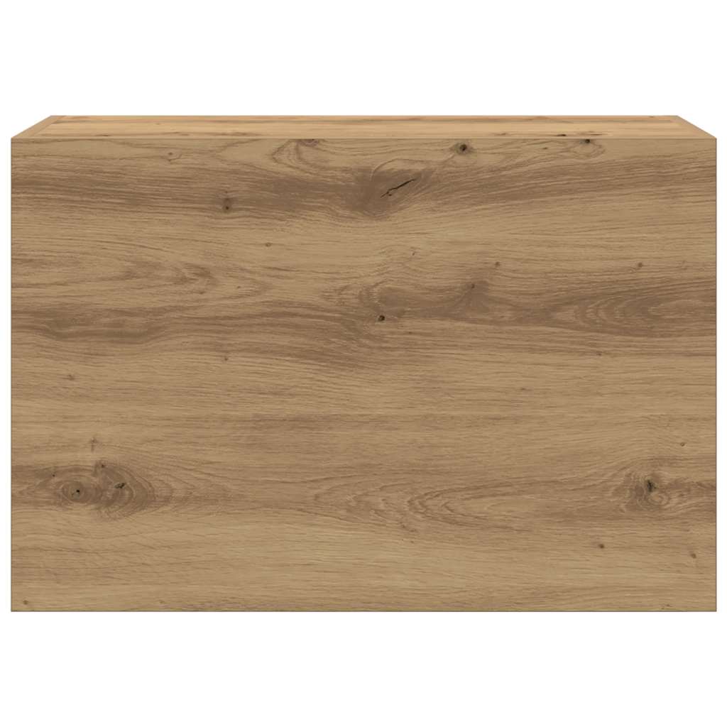 kézműves tölgy szerelt fa fali fürdőszobaszekrény 60x25x40 cm