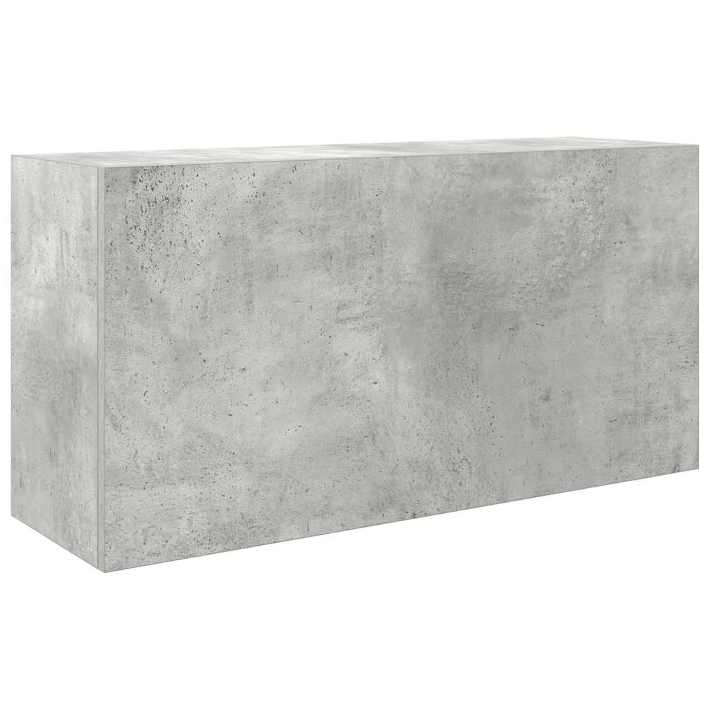 betonszürke szerelt fa fali fürdőszobaszekrény 80 x 25 x 40 cm