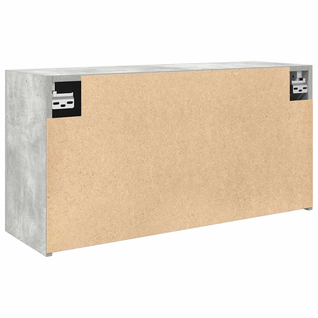 betonszürke szerelt fa fali fürdőszobaszekrény 80 x 25 x 40 cm
