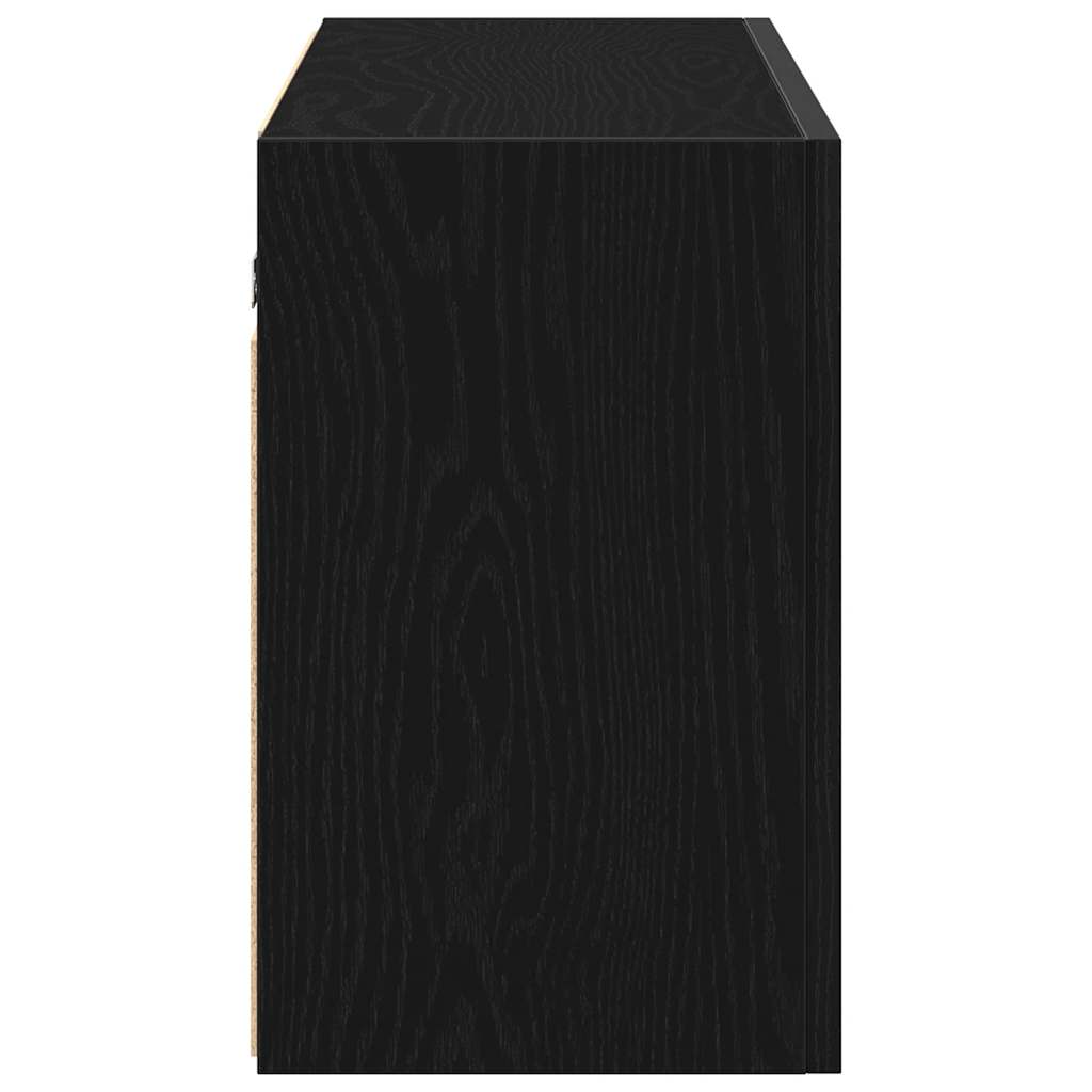 fekete szerelt fa fali fürdőszobaszekrény 100 x 25 x 40 cm