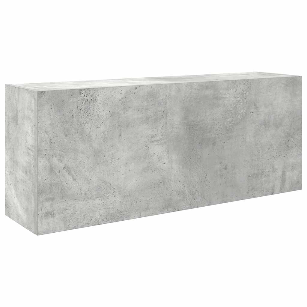 betonszürke szerelt fa fali fürdőszobaszekrény 100 x 25 x 40 cm