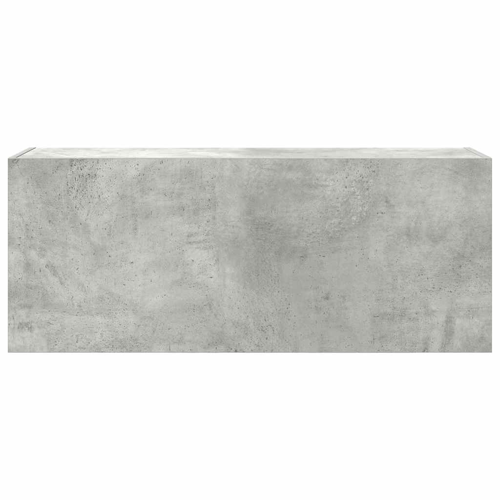 betonszürke szerelt fa fali fürdőszobaszekrény 100 x 25 x 40 cm