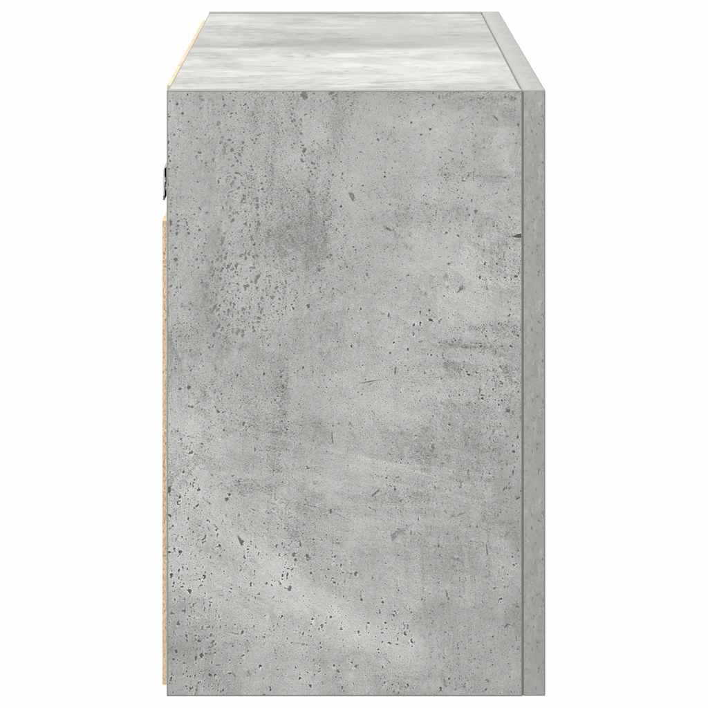 betonszürke szerelt fa fali fürdőszobaszekrény 100 x 25 x 40 cm