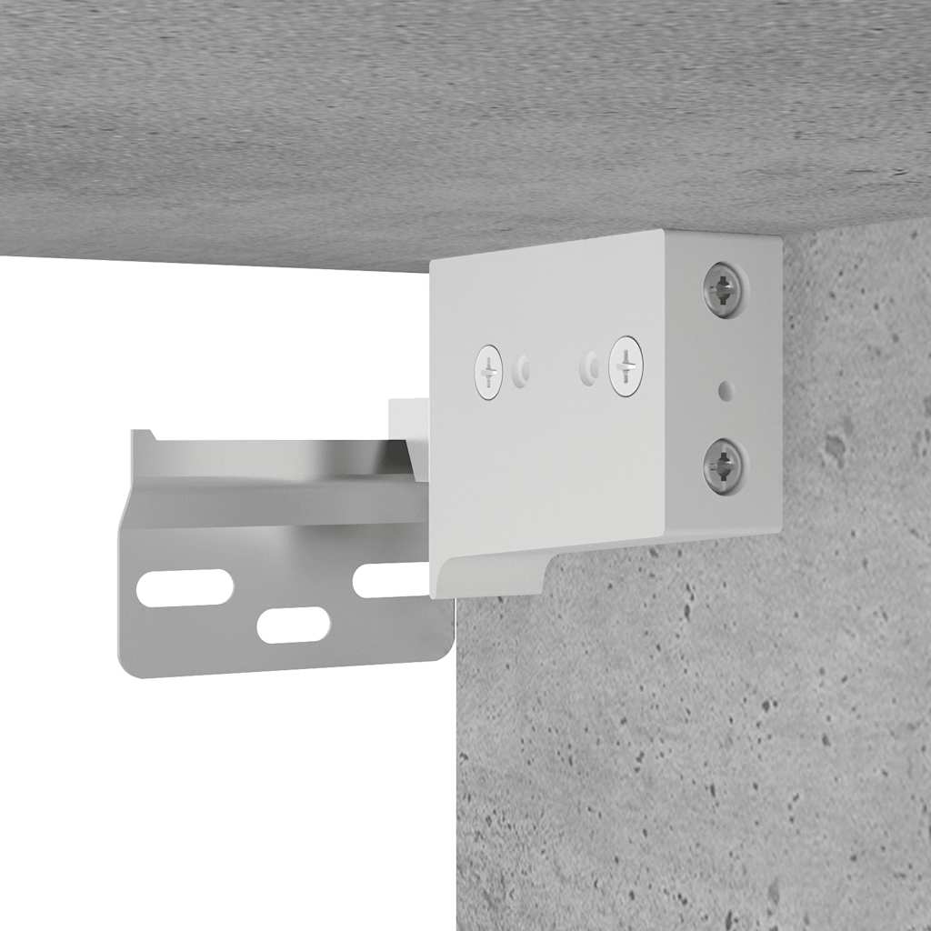 betonszürke szerelt fa fali fürdőszobaszekrény 100 x 25 x 40 cm