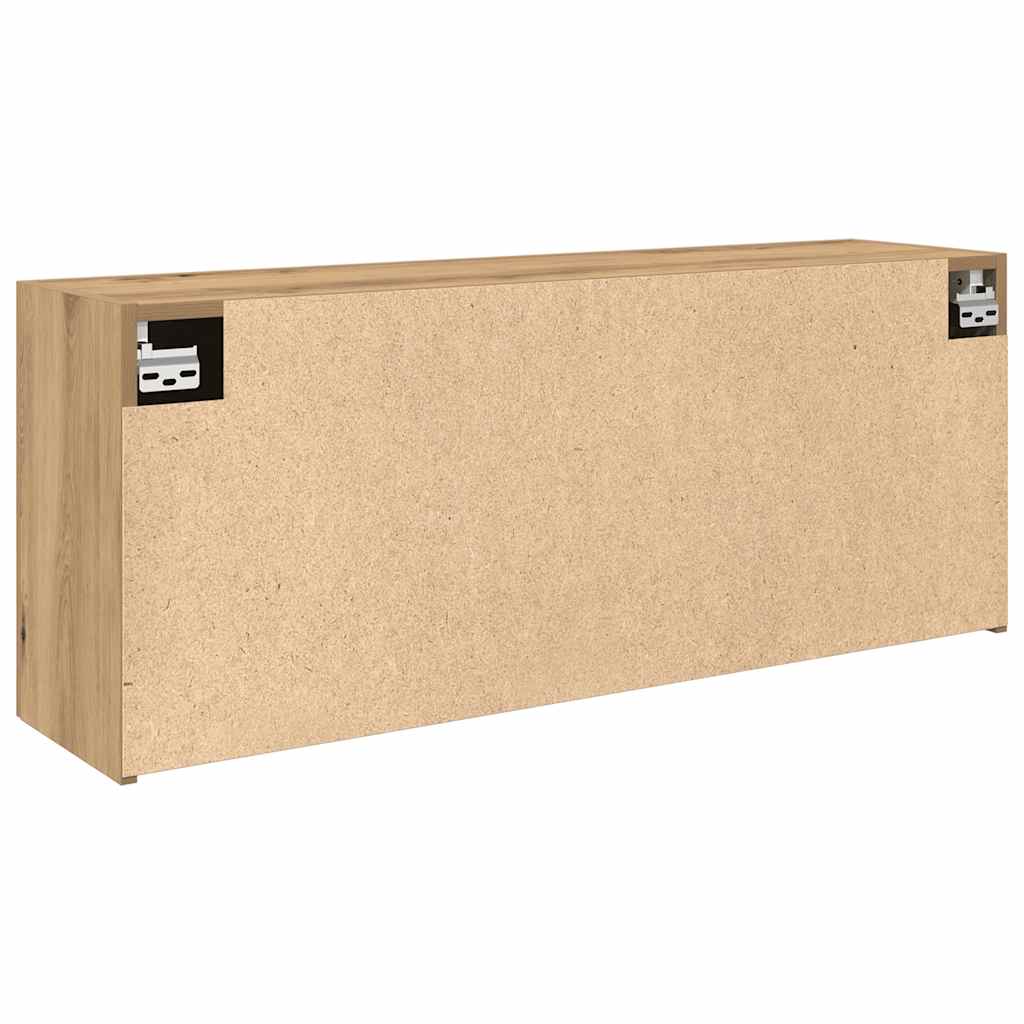 kézműves tölgy szerelt fa fali fürdőszobaszekrény 100x25x40 cm