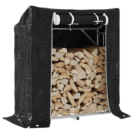 Tűzifa állvány esővédővel 100,5x40,5x110,5 cm horganyzott acél