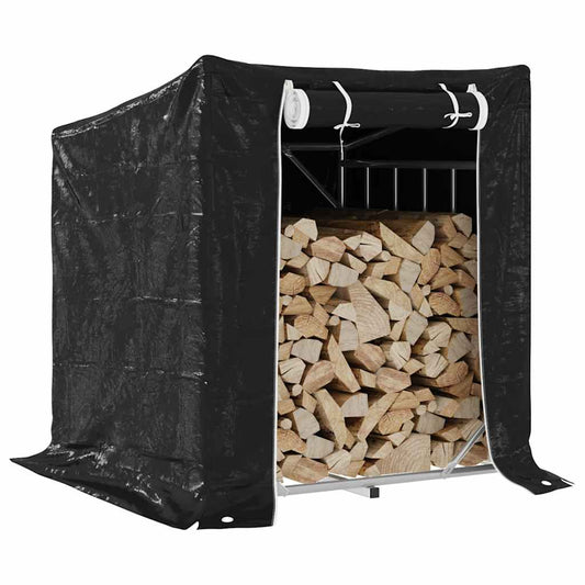 Tűzifa állvány esővédővel 100,5x80,5x110,5 cm horganyzott acél