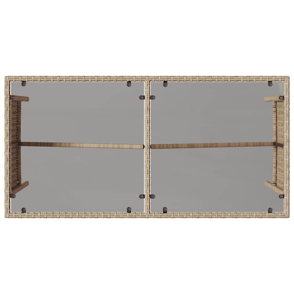 3 részes bézs polyrattan kerti étkezőgarnitúra párnákkal