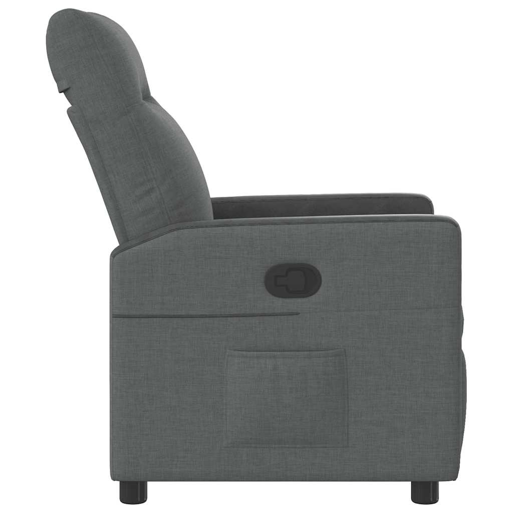 sötétszürke szövet relaxfotel