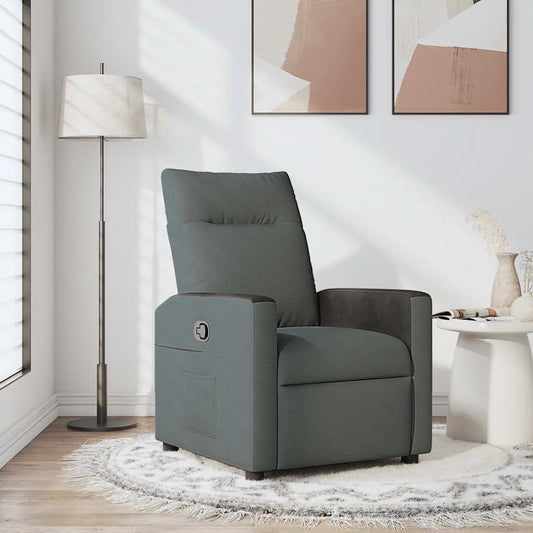 sötétszürke szövet relaxfotel