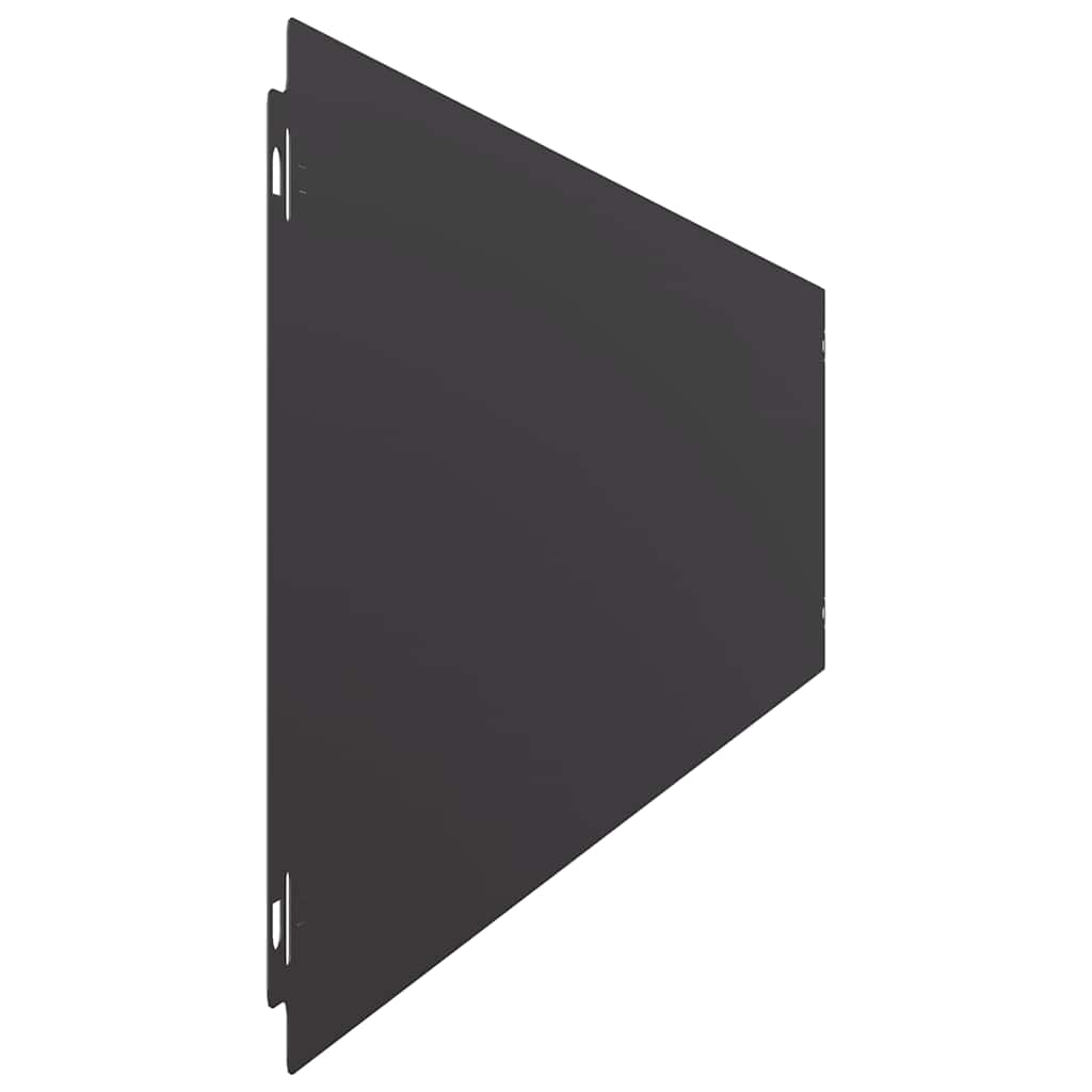 10 db fekete hidegen hengerelt acél gyepszegélyek 20x103 cm