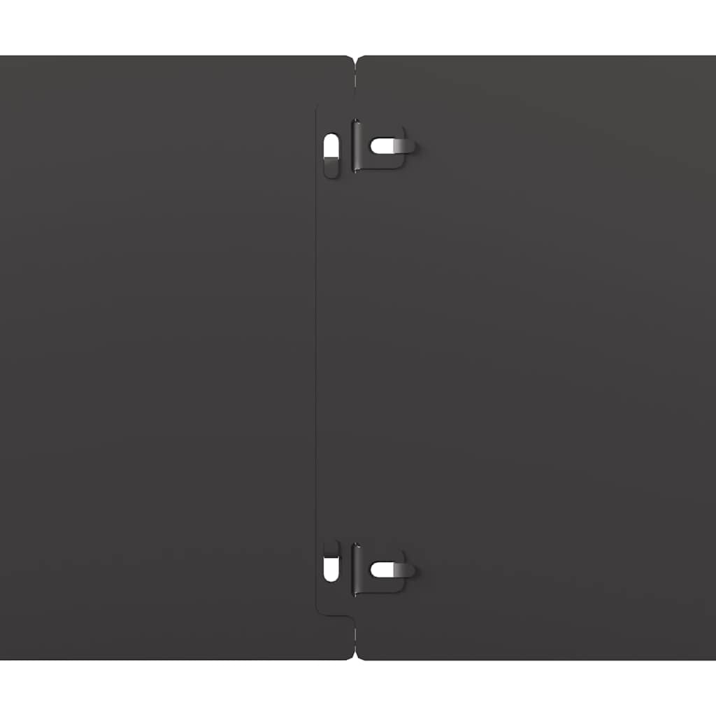 10 db fekete hidegen hengerelt acél gyepszegélyek 20x103 cm