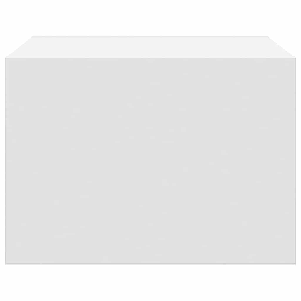 2 db fehér falra szerelhető éjjeliszekrény LED-világítással