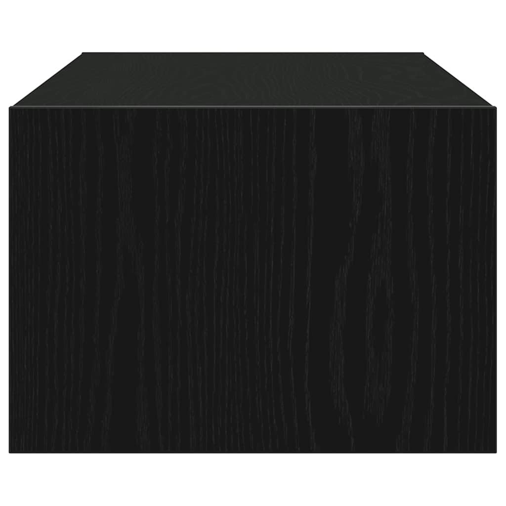 TV szekrény LED világítással fekete tölgy 100X35,5x25 cm