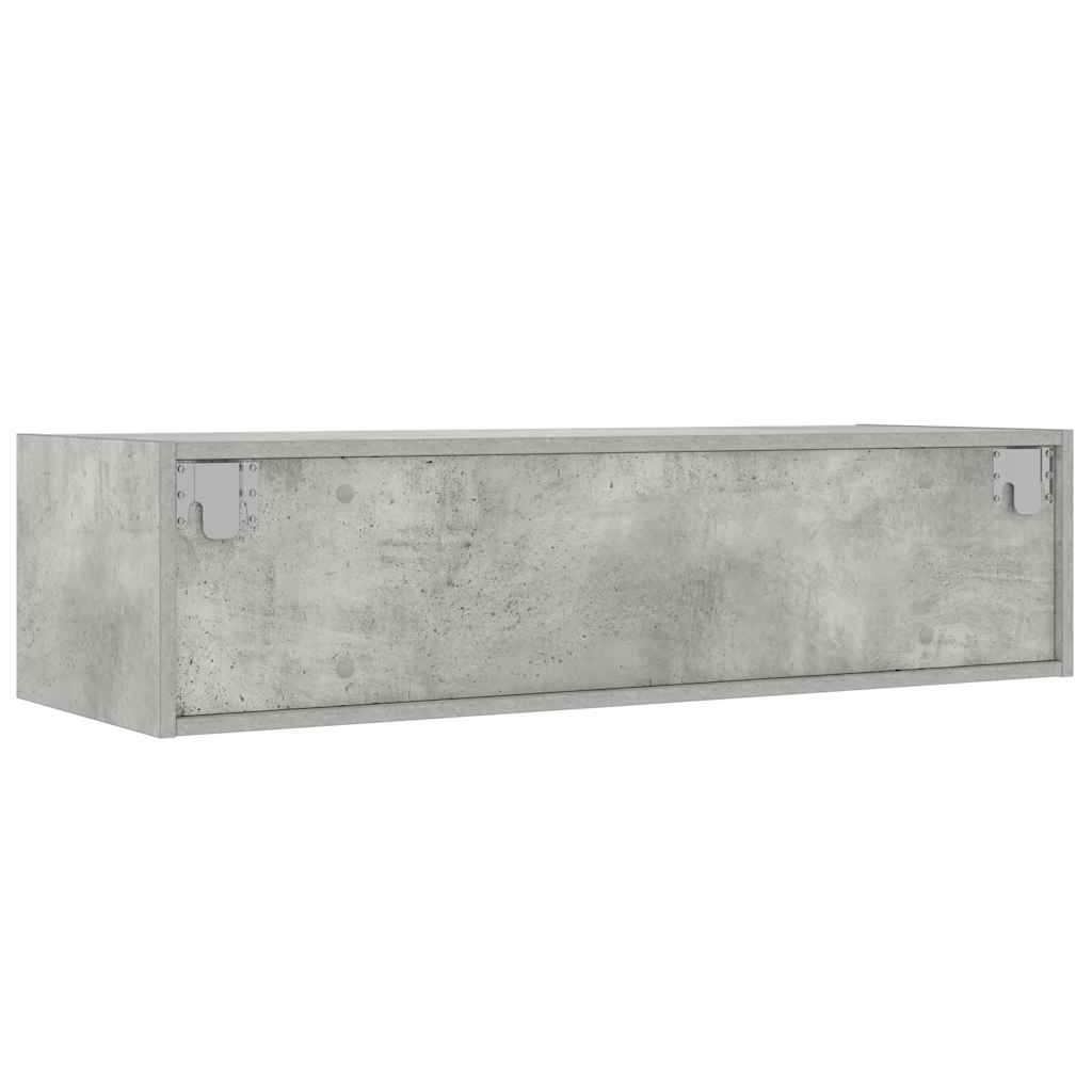 TV szekrény LED világítással beton szürke 100X35,5x25 cm