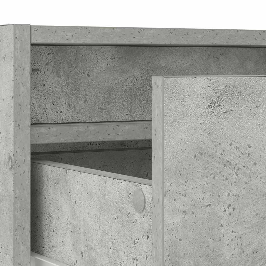TV szekrény LED világítással beton szürke 100X35,5x25 cm