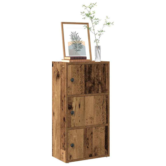 antik fa színű szerelt fa könyvespolc 40x24x77 cm