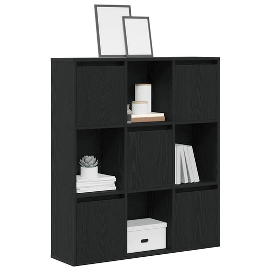 Könyvespolc fekete tölgy 89x24x101,5 cm Gépesített fa