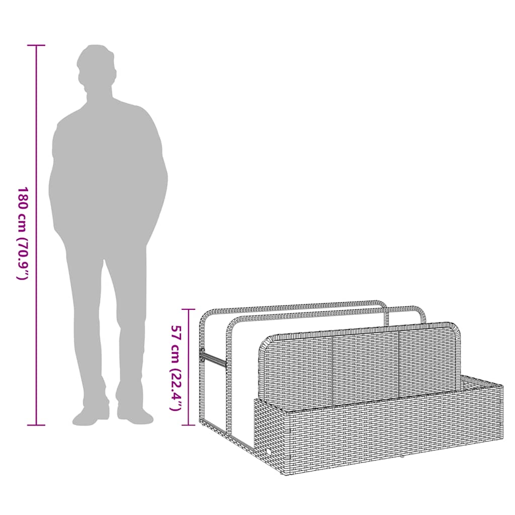 világosszürke polyrattan medence melletti úszótároló