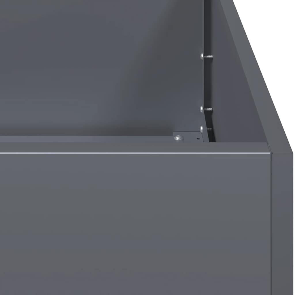 antracitszürke acél növénytartó 80x80x80 cm