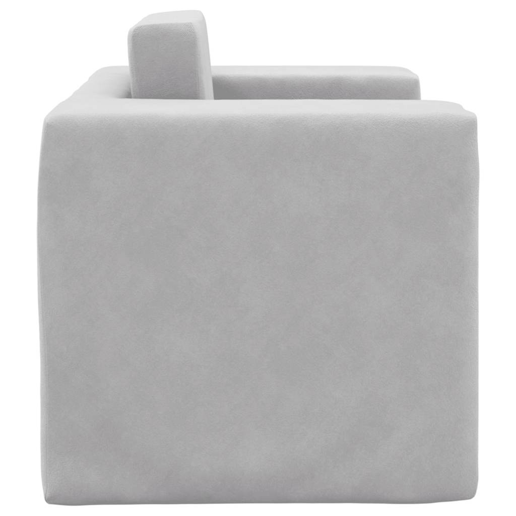 világosszürke puha plüss gyerek kanapéágy