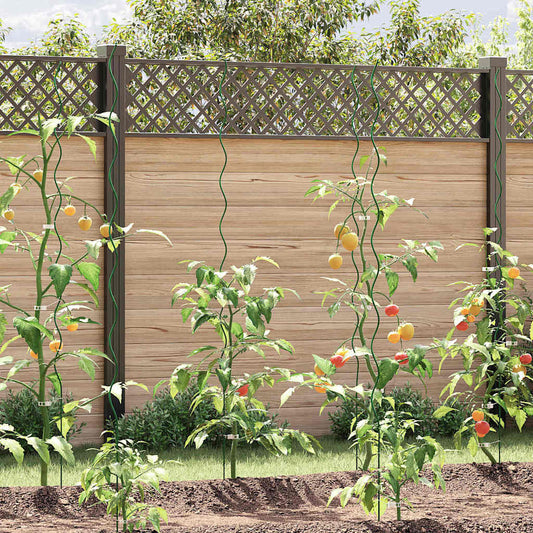 Spirál növénytámaszok 50 pcs Zöld 170 cm PVC bevonatos acél