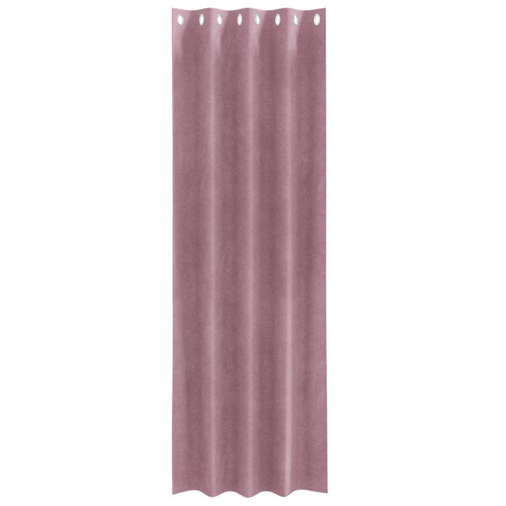 Függönyök 2 pcs Sötét rózsaszín 140 x 245 cm Bársony