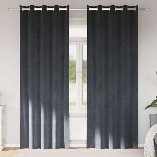 Függönyök függönyökkel 2 pcs Világosszürke 140 x 225 cm Bársony
