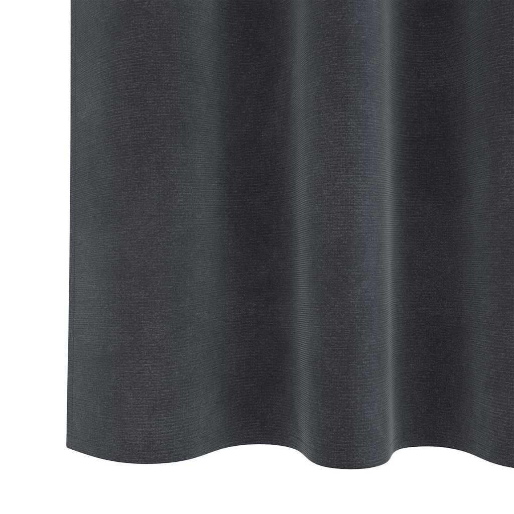 Függönyök függönyökkel 2 pcs Világosszürke 140 x 260 cm Bársony