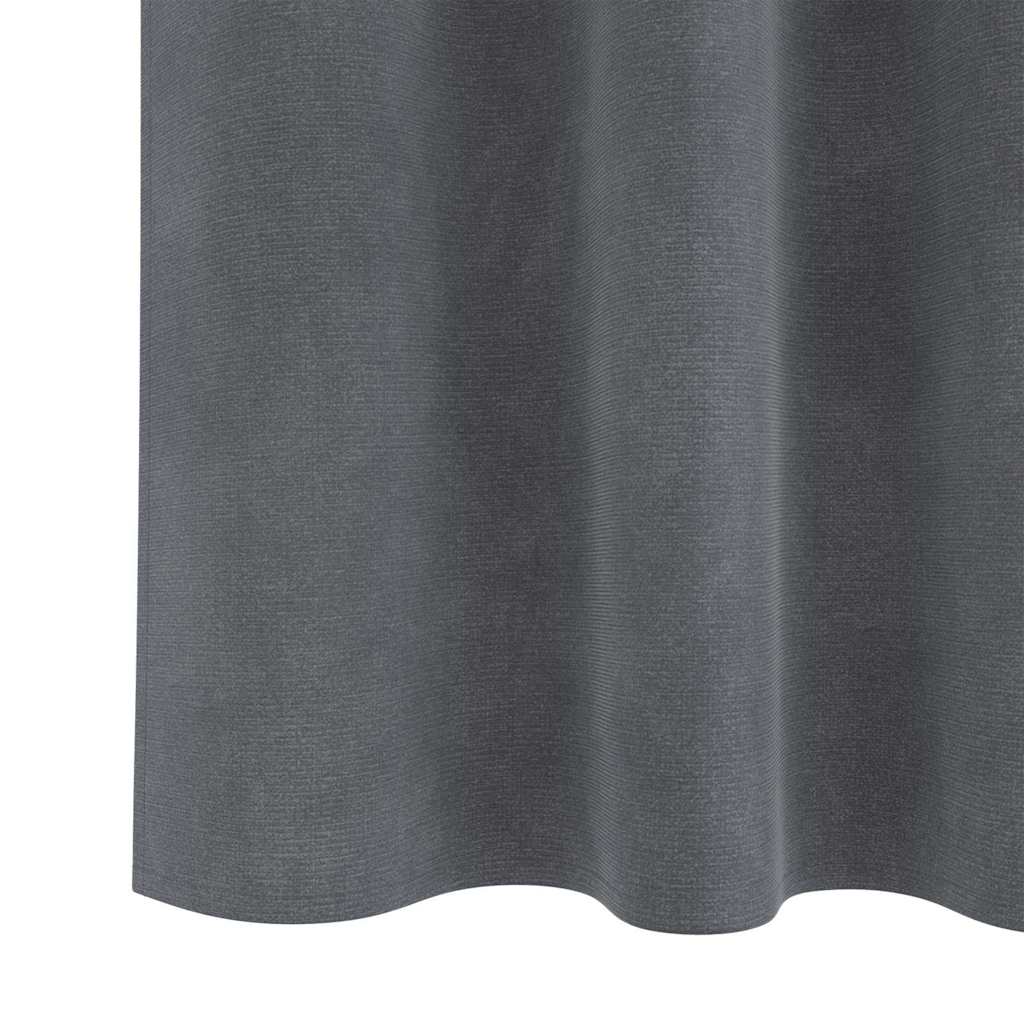 Függönyök függönyökkel 2 pcs Világosszürke 140 x 245 cm Bársony