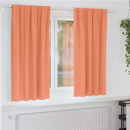 Függönyök függönyökkel 2 pcs Terrakotta Poliészter