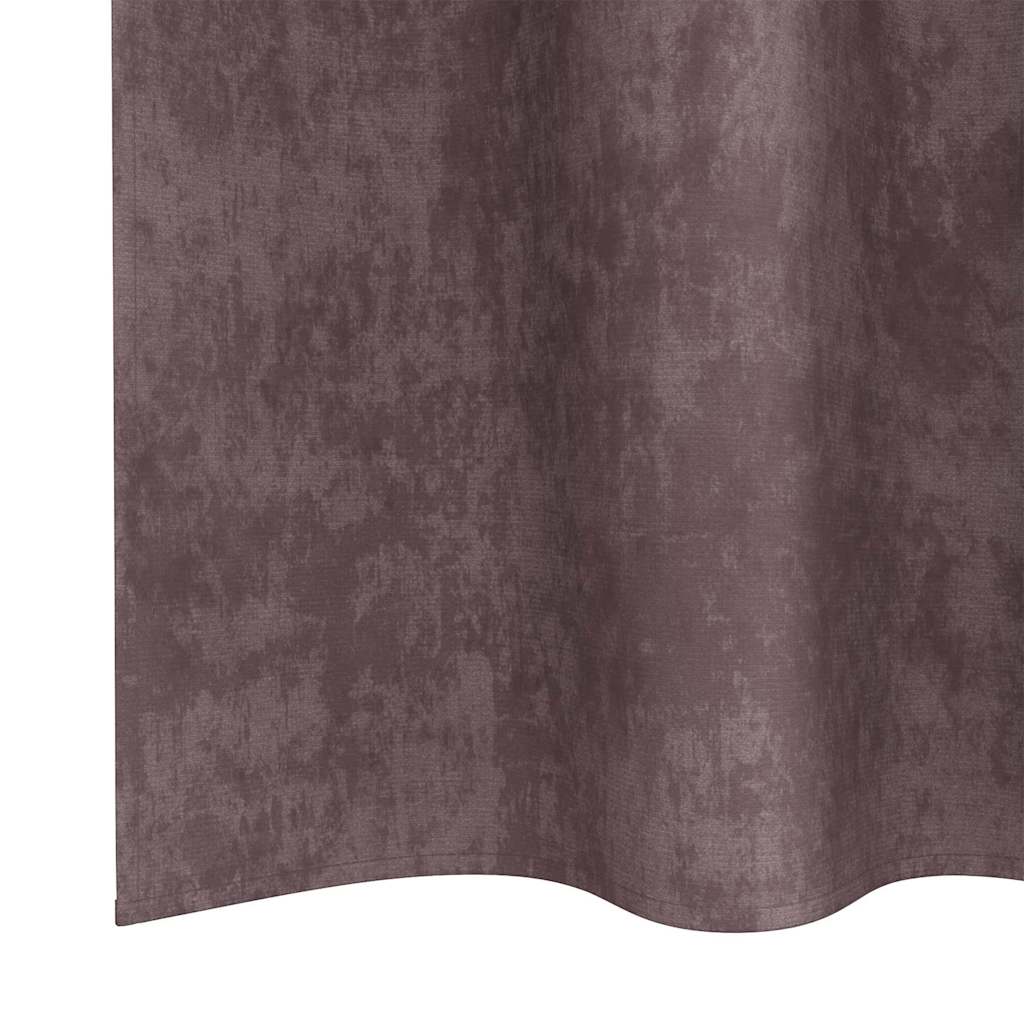 Függöny függönyökkel 2 pcs Barna 175 x 140 cm Bársony
