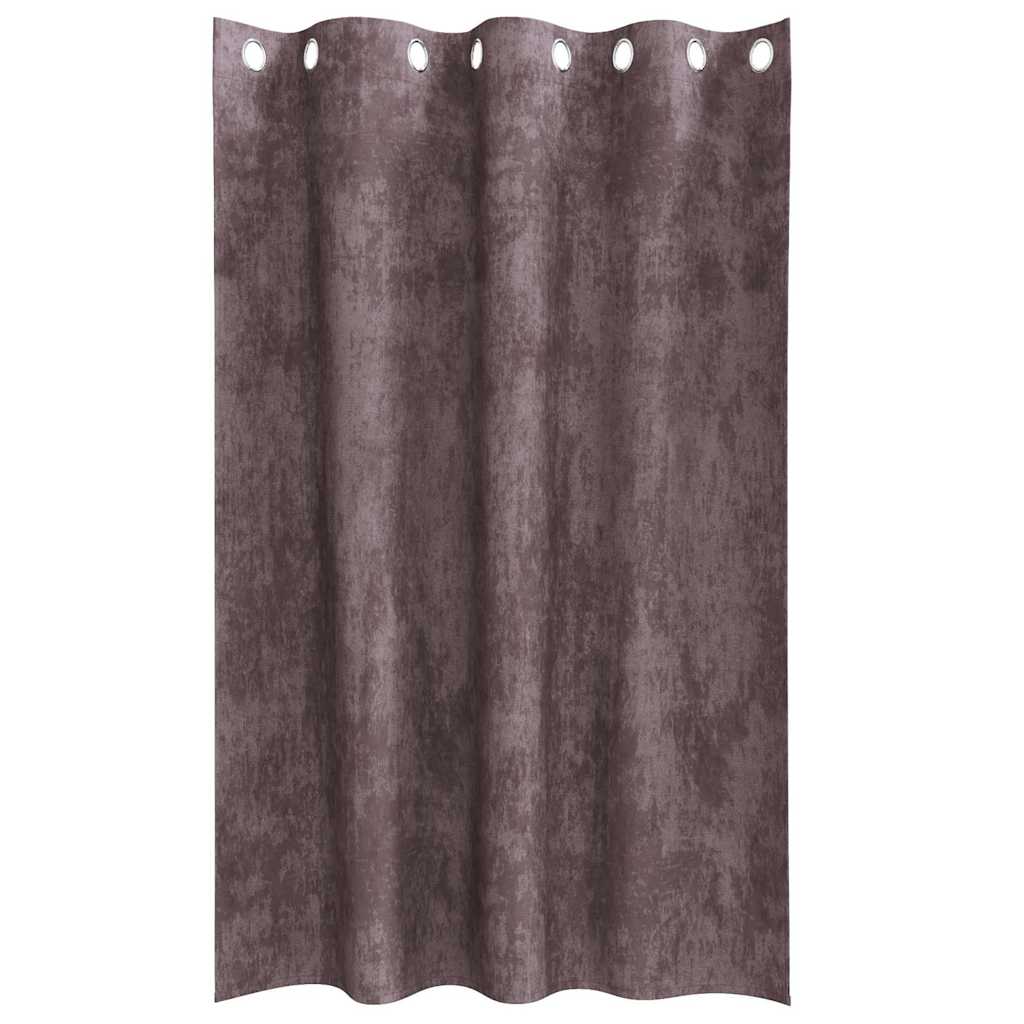Függöny függönyökkel 2 pcs Barna 175 x 140 cm Bársony