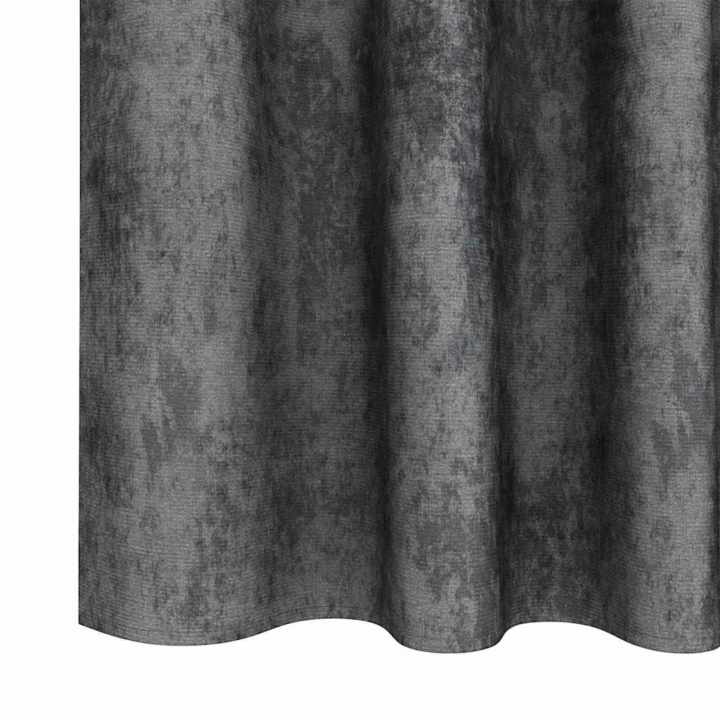 Függöny függönyökkel 2 pcs Szürke 260 x 140 cm Bársony