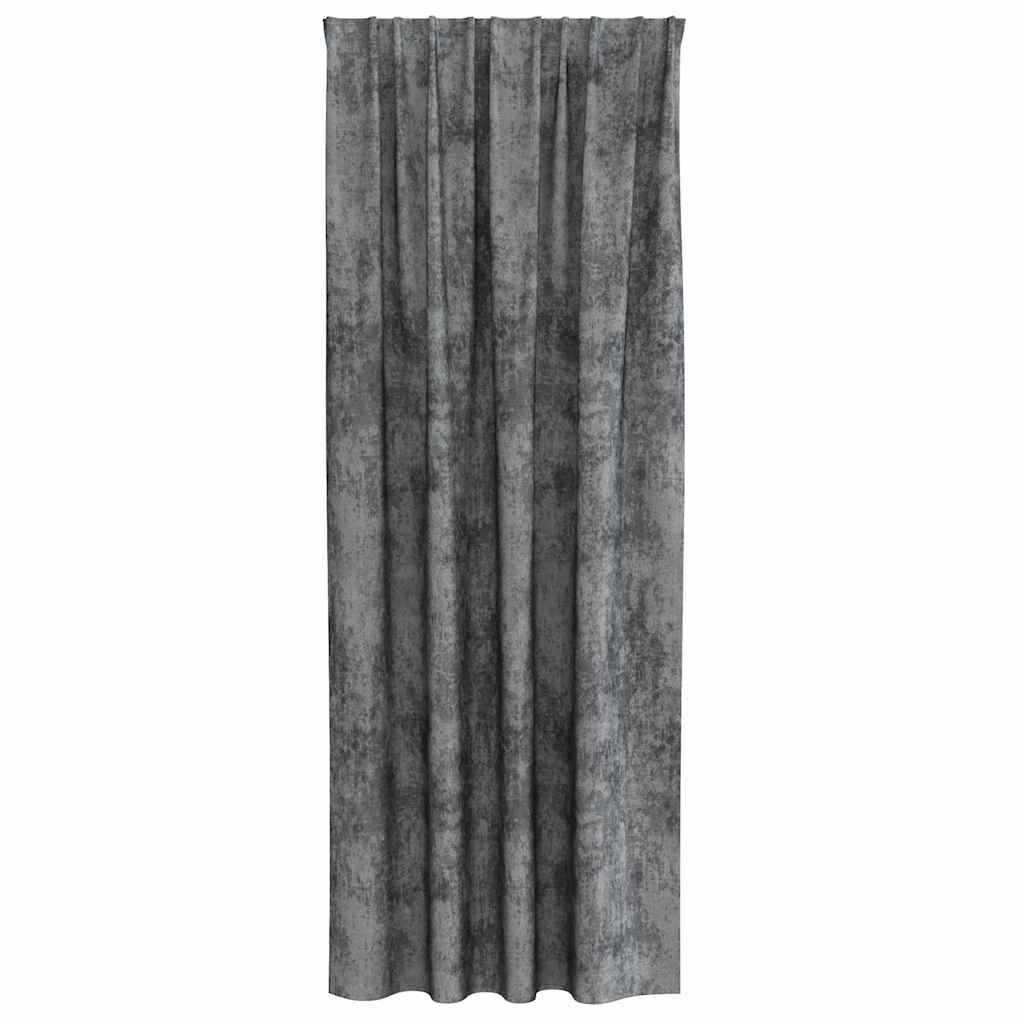 Függöny függönyökkel 2 pcs Szürke 260 x 140 cm Bársony