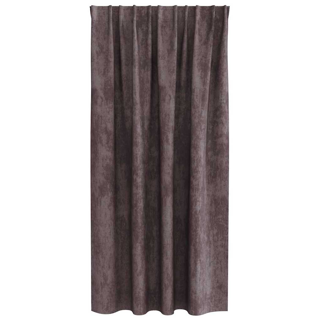 Függöny függönyökkel 2 pcs Barna 175 x 140 cm Bársony