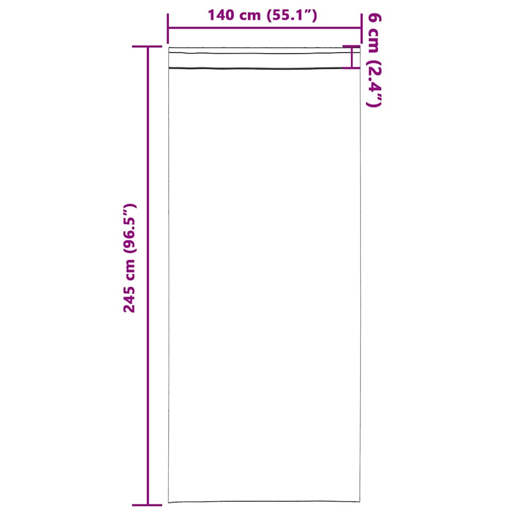 Függöny függönyökkel 2 pcs Barna 245 x 140 cm Bársony