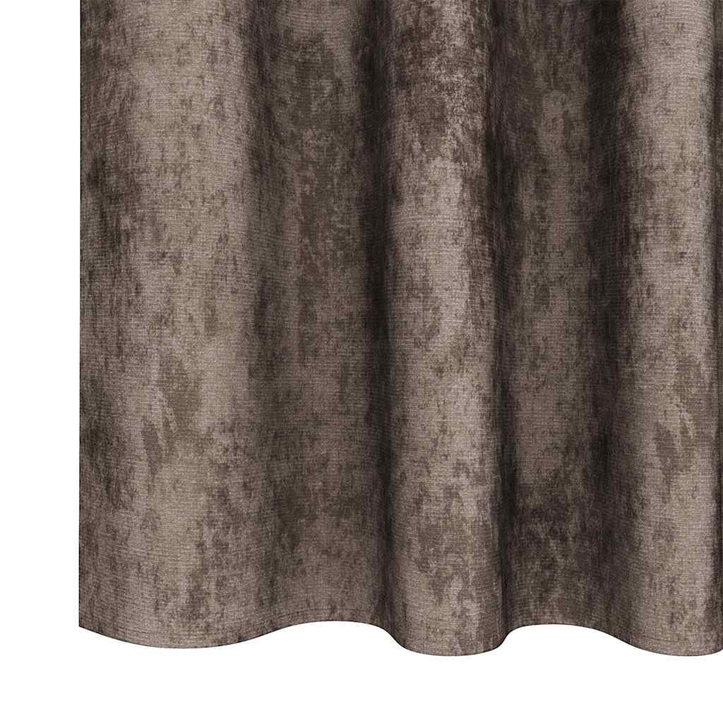 Függöny függönyökkel 2 pcs Cappuccino 245 x 140 cm Bársony