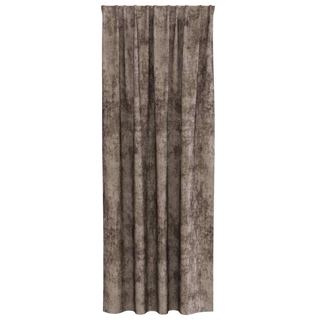 Függöny függönyökkel 2 pcs Cappuccino 245 x 140 cm Bársony