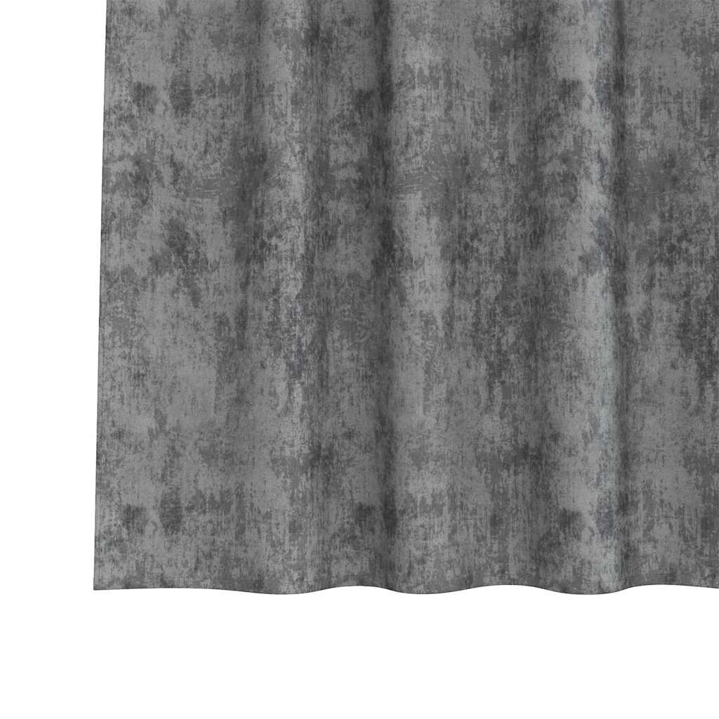 Függöny függönyökkel 2 pcs Szürke 260 x 140 cm Bársony