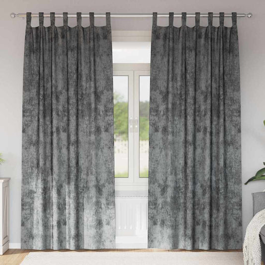 Függöny függönyökkel 2 pcs Szürke 260 x 140 cm Bársony