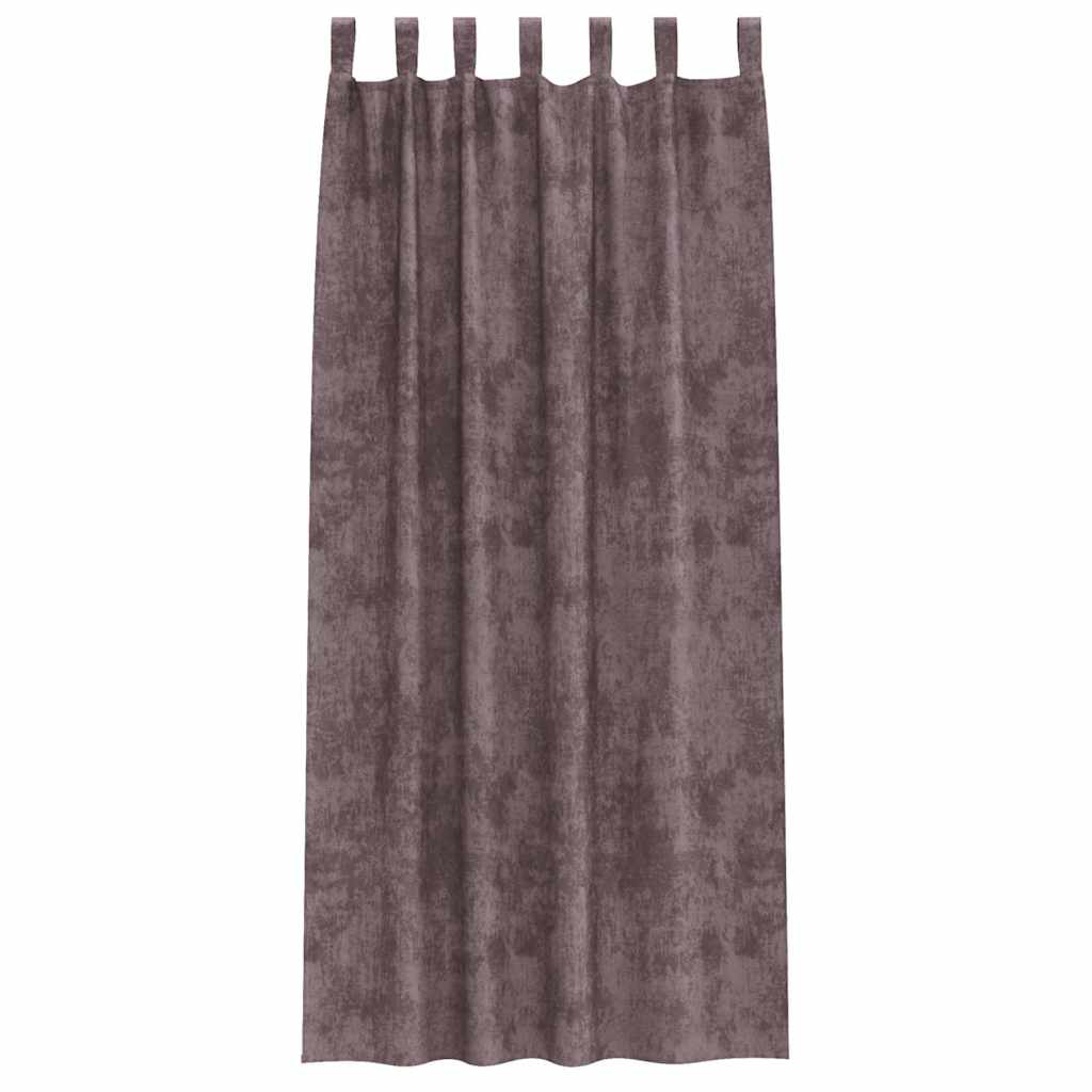 Függöny függönyökkel 2 pcs Barna 245 x 140 cm Bársony