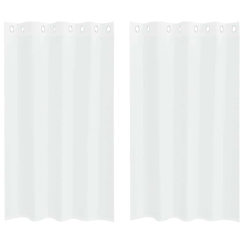 Függönyök függönyökkel 2 pcs Fehér 140x175cm Poliészter