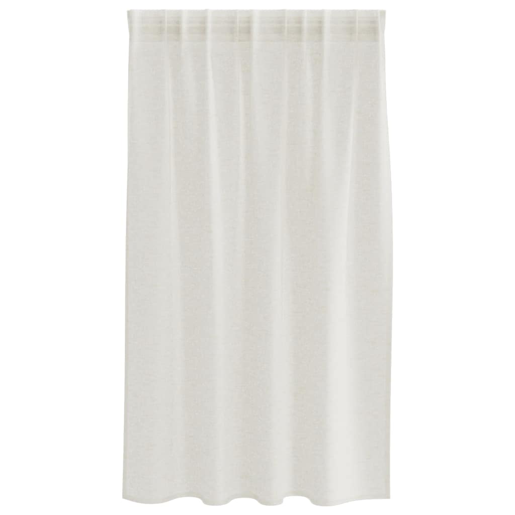 Függönyök függönyökkel 2 pcs Krém 140x140cm Poliészter