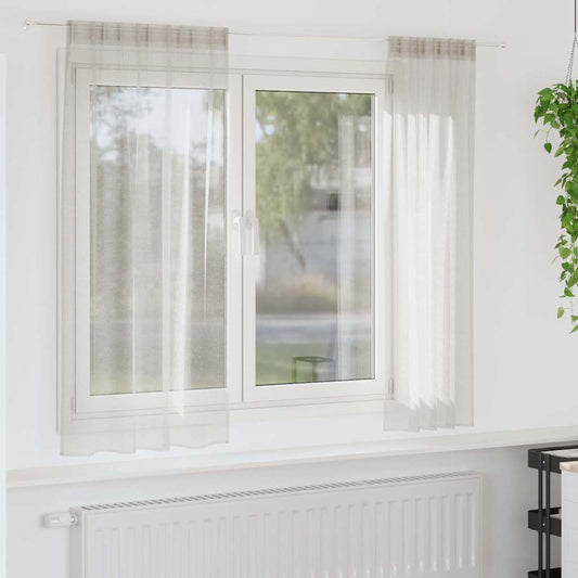 Függönyök függönyökkel 2 pcs Krém 140x175cm Poliészter