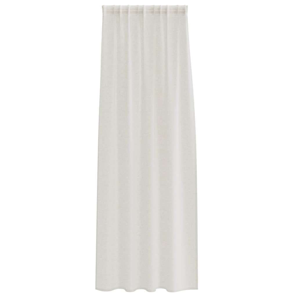 Függönyök függönyökkel 2 pcs Krém 140x175cm Poliészter