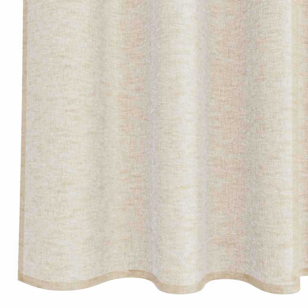 Függönyök függönyökkel 2 pcs Homokszín 140x175cm Poliészter