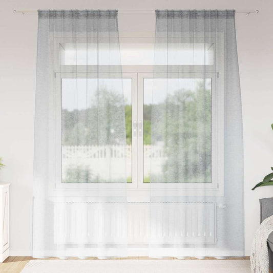 Függönyök függönyökkel 2 pcs Sötétszürke 140x175cm Poliészter
